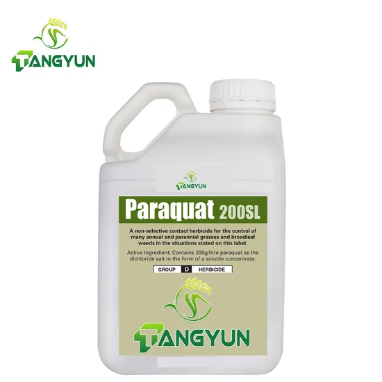 Chinese Factory Herbicides Paraquat 20%SL 276g/L SL