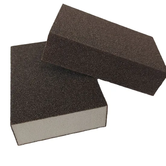 Wholesale Household Cleaning Dish Brush Pot Sponge Sand Block Aluminium Oxide Abrasive Sand Sponge Wood Polishing Abrasive Sponge Hand Grinding Block