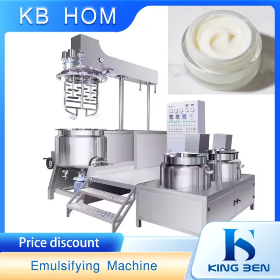 Homogeneous Emulsifier Mixing Tank with Agitator Heating Liquid Cosmetic Vacuum Homogenizer Mixer 